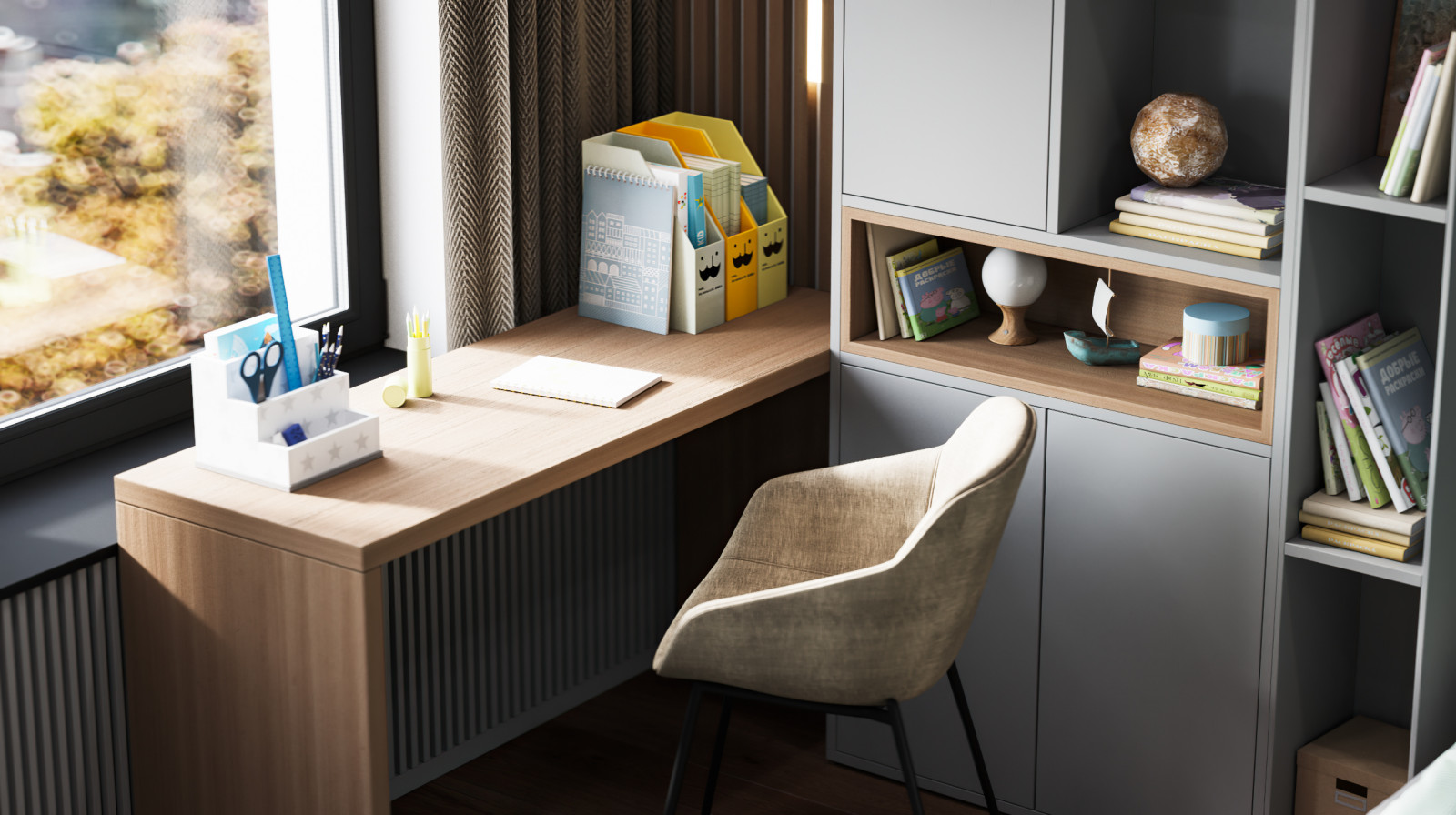 Шоколадно-кофейная квартира для семьи с ребенком в ЖК 1147