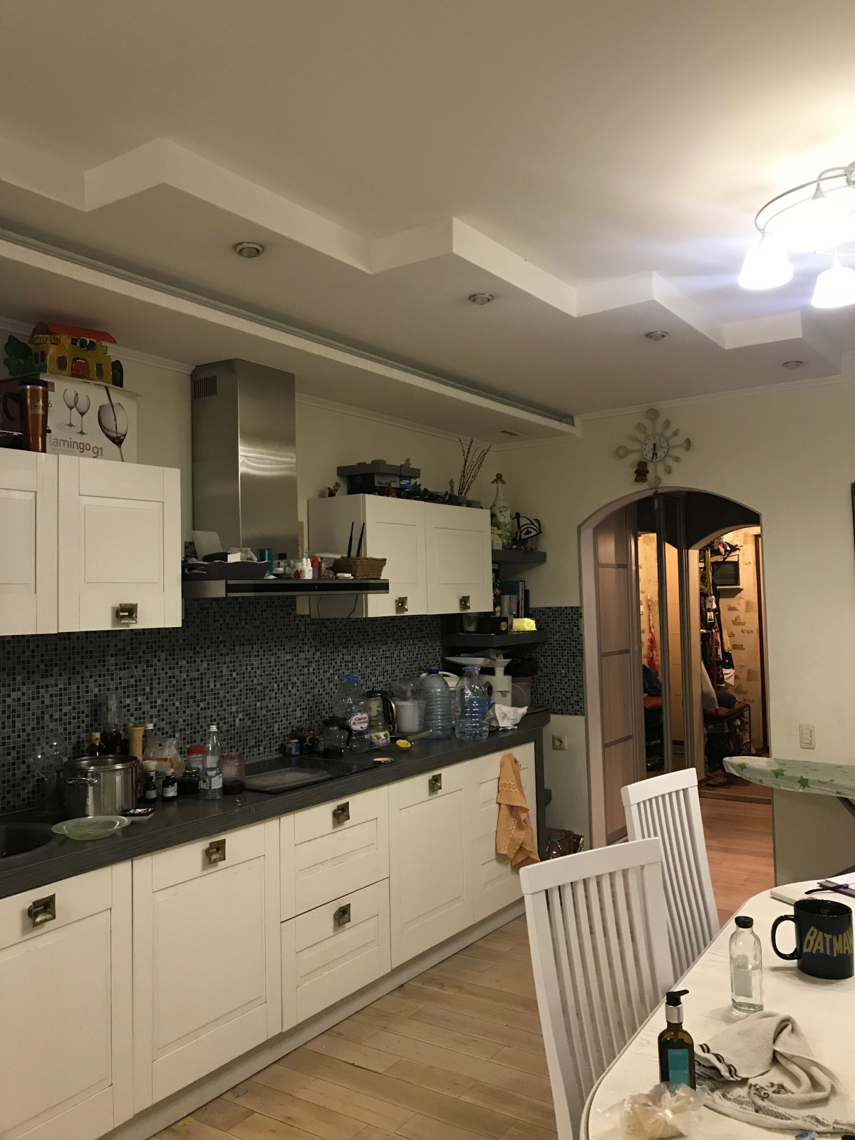 Кухня-гостинная ДО разработки дизайн проекта в стиле LOFT