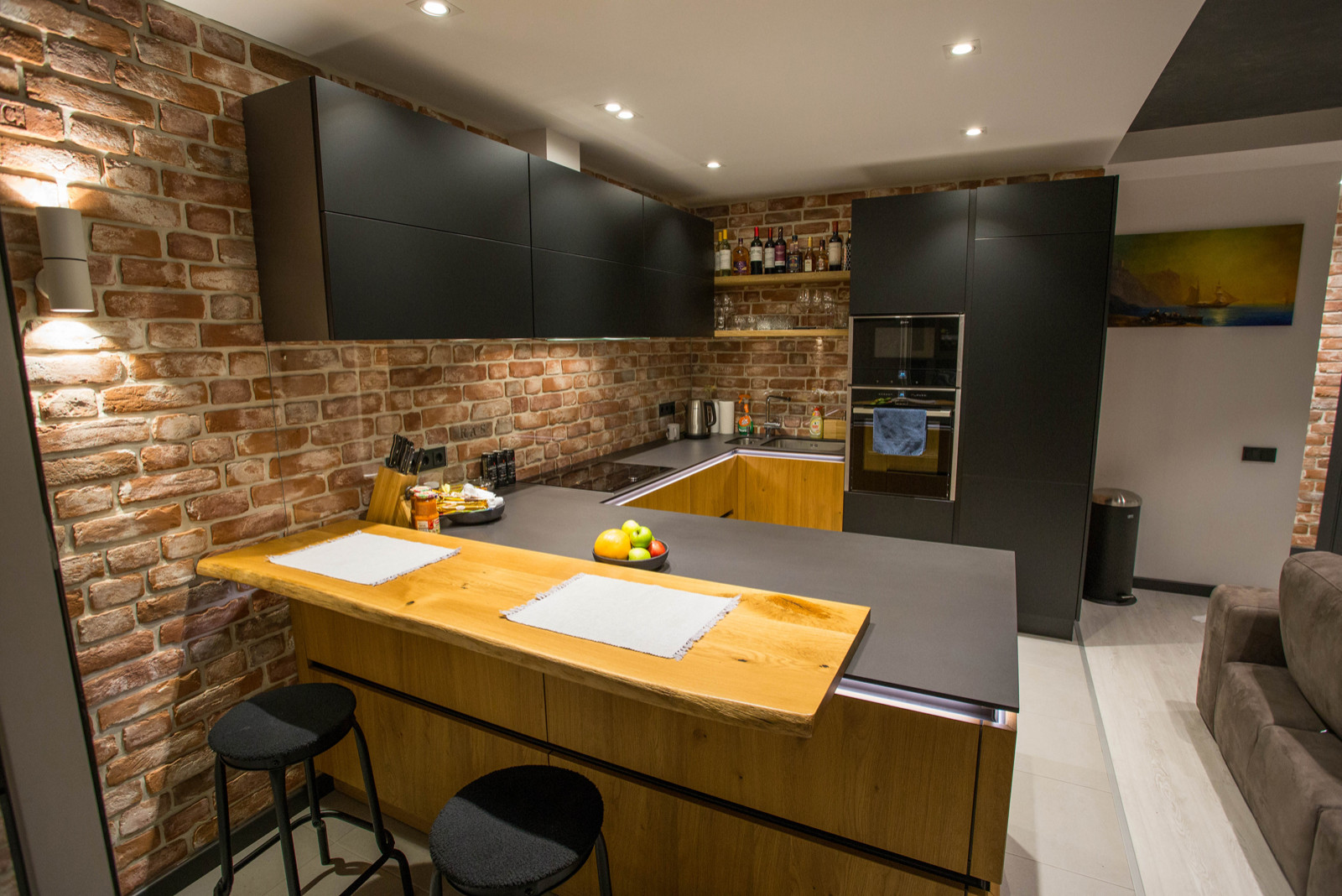 Реализованный проект евродвушки с элементами стиля Лофт