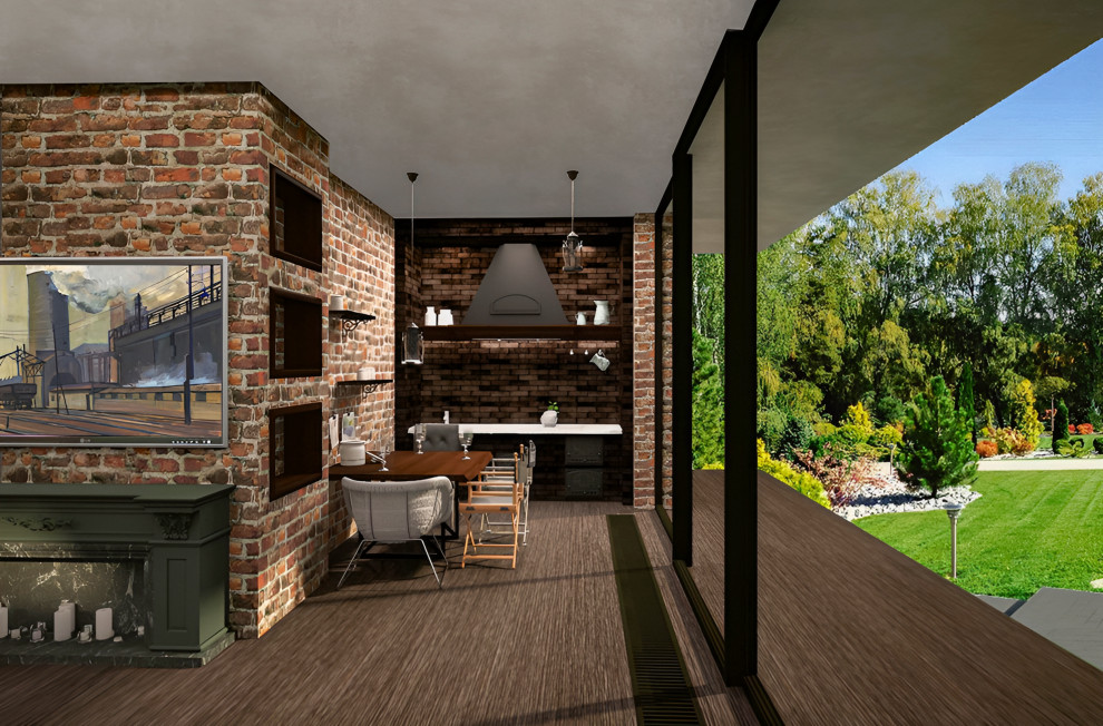 Зимняя веранда в стиле Лофт