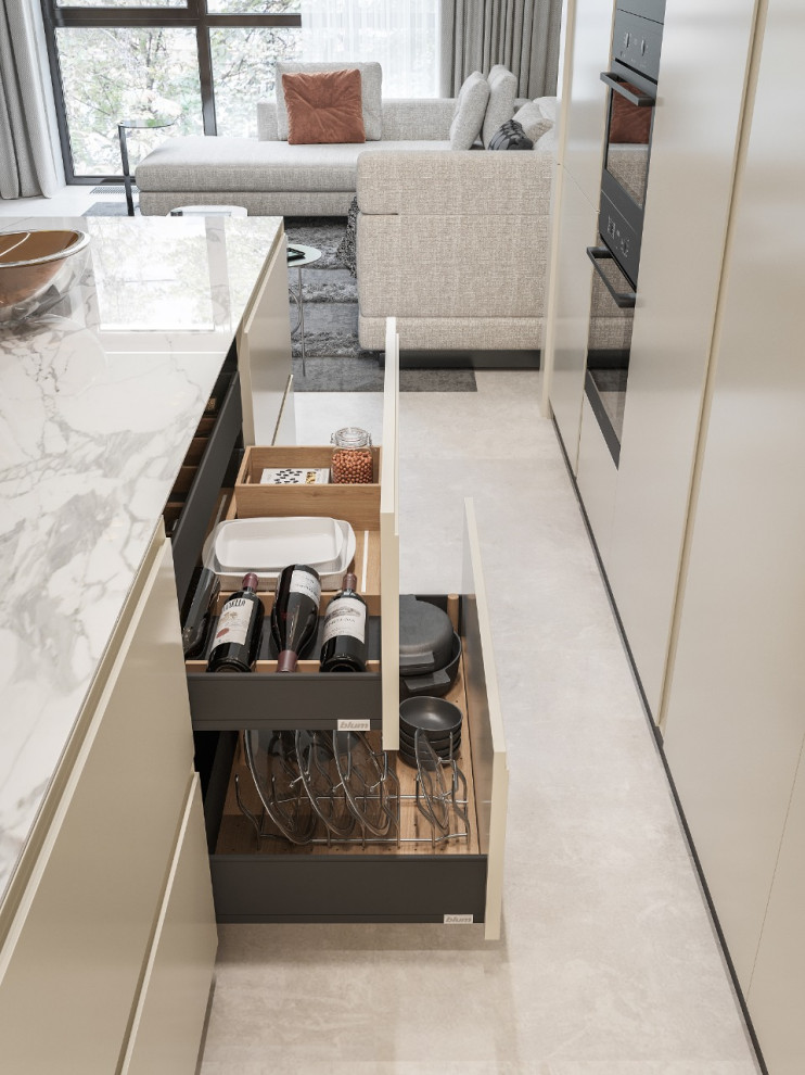 Премиум наполнение для среднего ящика - вид сбоку