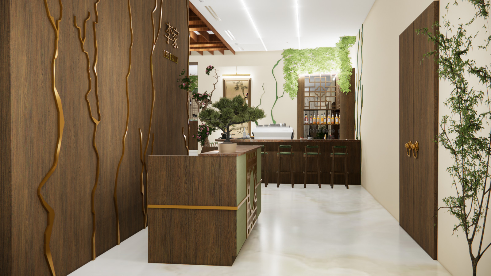 Визуализация проекта китайского ресторана