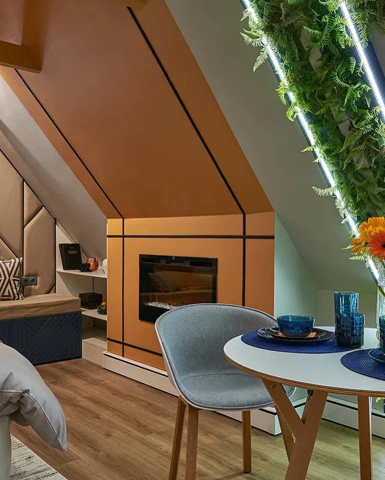 Интерьер мансарды