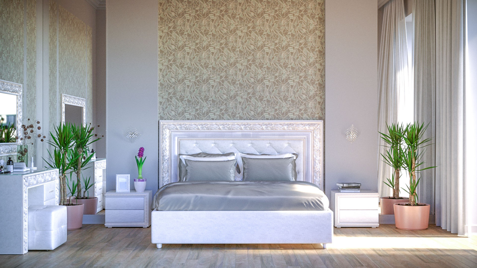 Обложка проекта: Спальня в стиле Лакшери