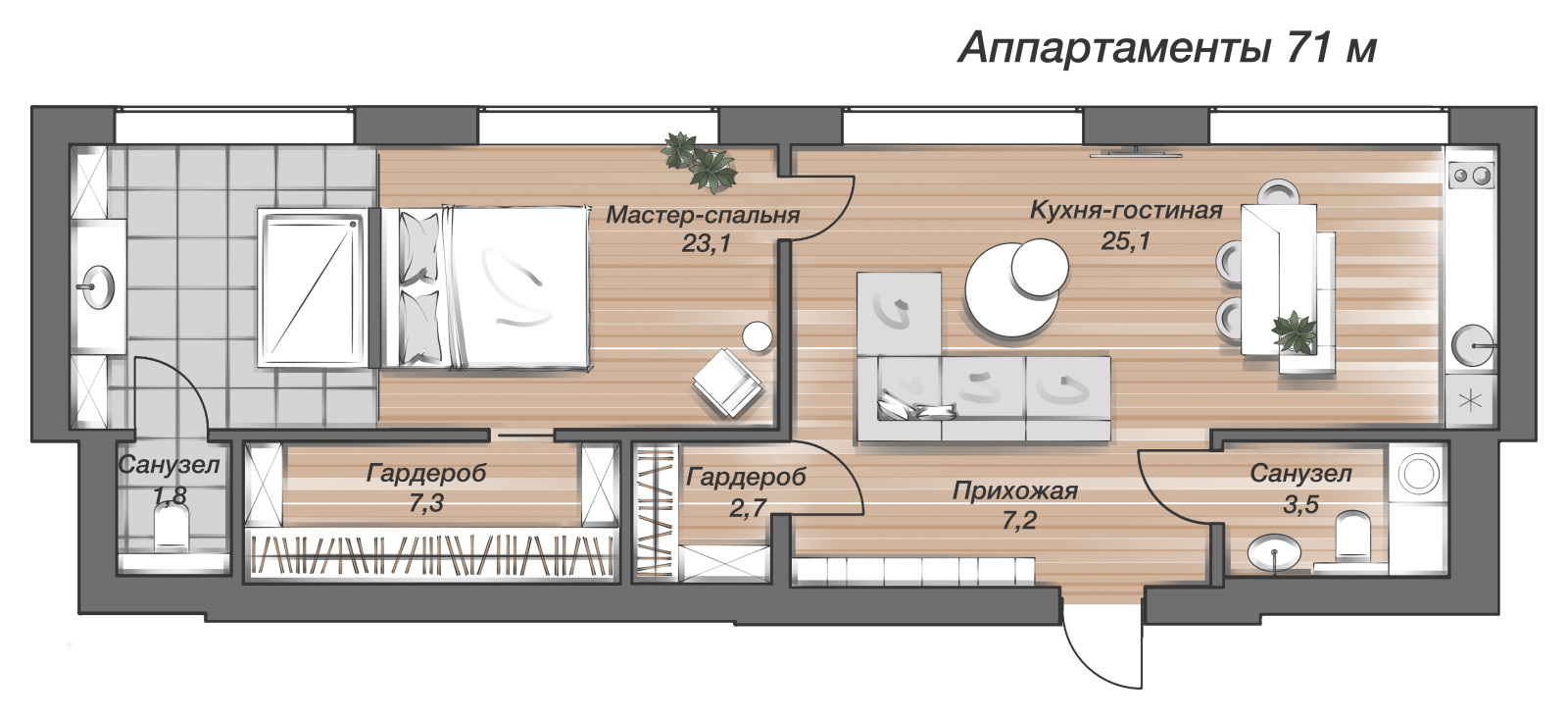 Апартаменты в Docklands