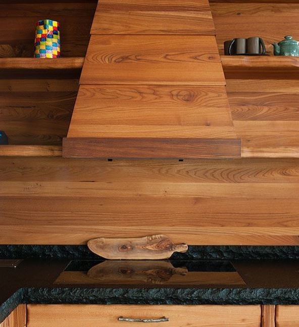 Кухня массив смола лофт эко