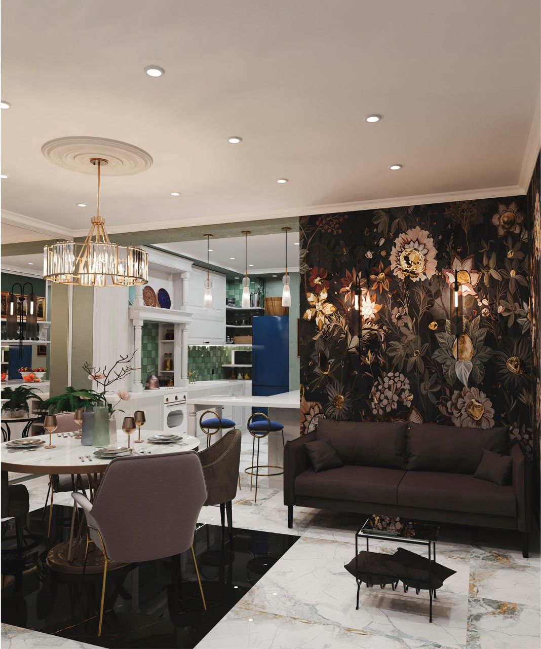 Обложка проекта: Мягкий интерьер  с деталями.