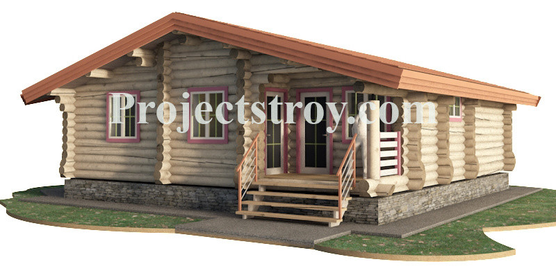 Сруб из бревна одноэтажного дома