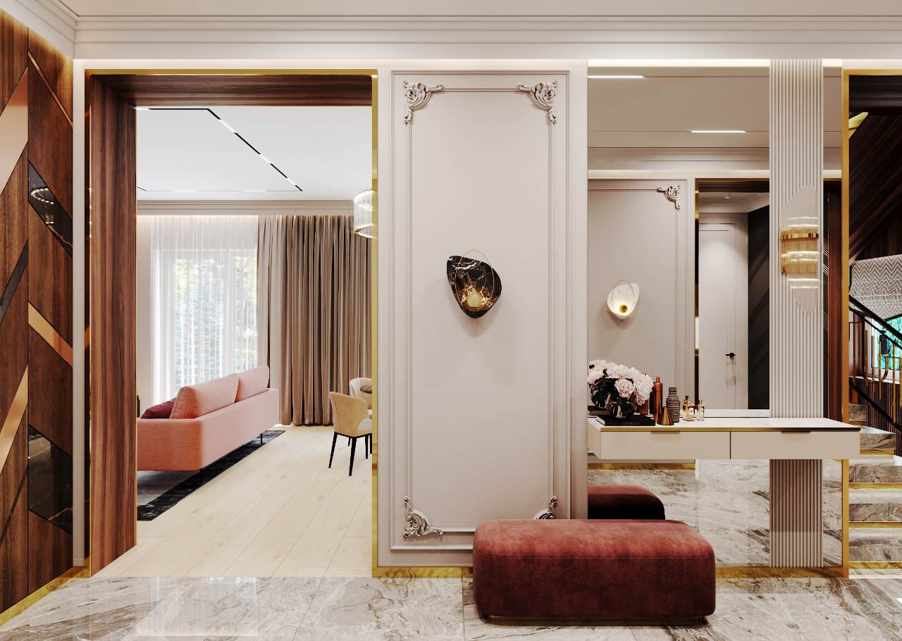 Обложка проекта: Изысканность загородного дома в смешанном стиле Ар Деко и Американской классики