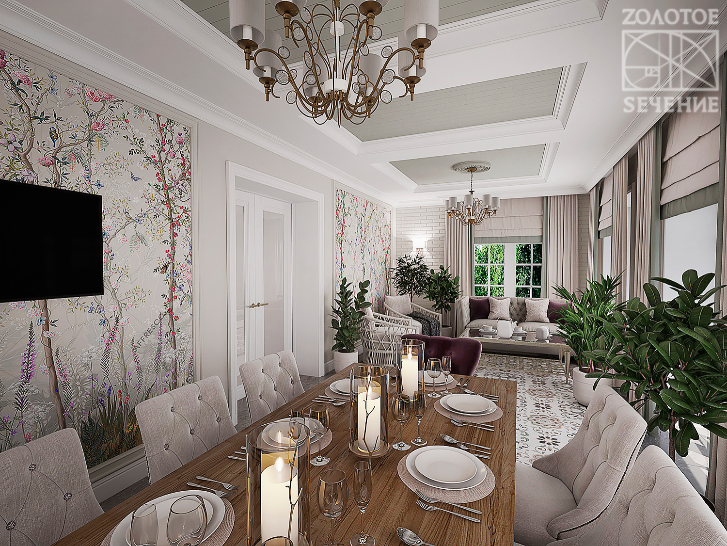 Изысканная нежность загородного дома