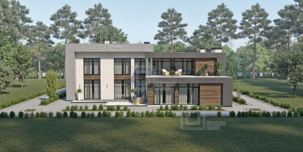 Проект дома с тренажерным залом и бассейном