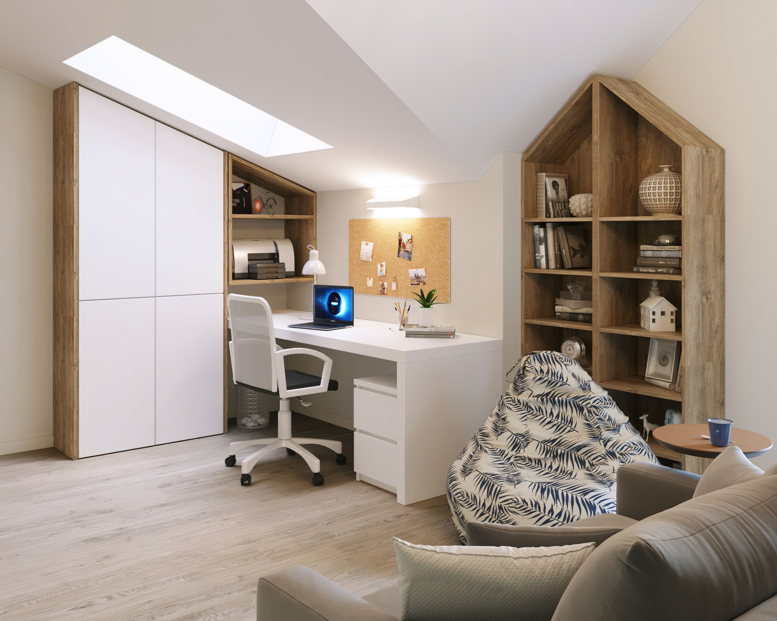 Мансардный этаж для молодой девушки