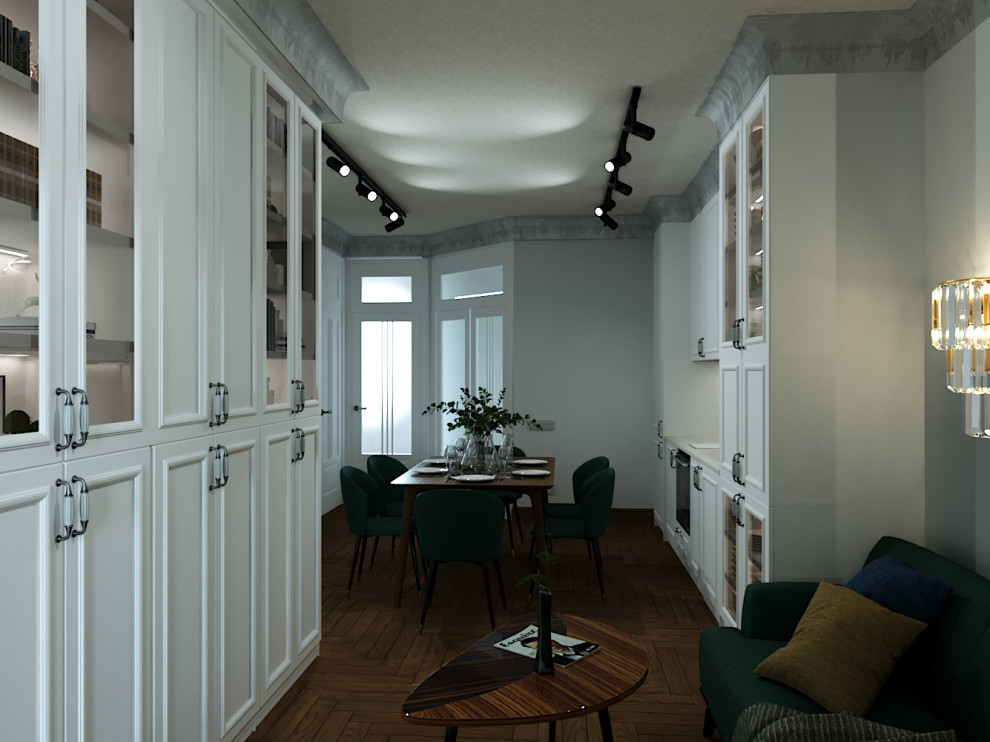 3D Визуализация - кухня-гостиная