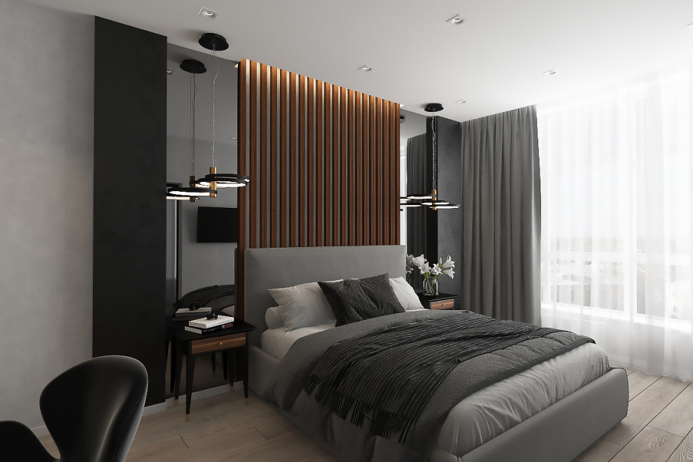 Дизайн спальни  в ЖК "Флотилия", г.Краснодар