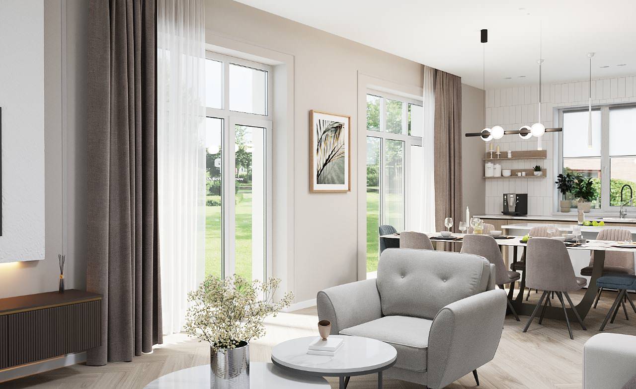 Кухня-гостиная, экопарк