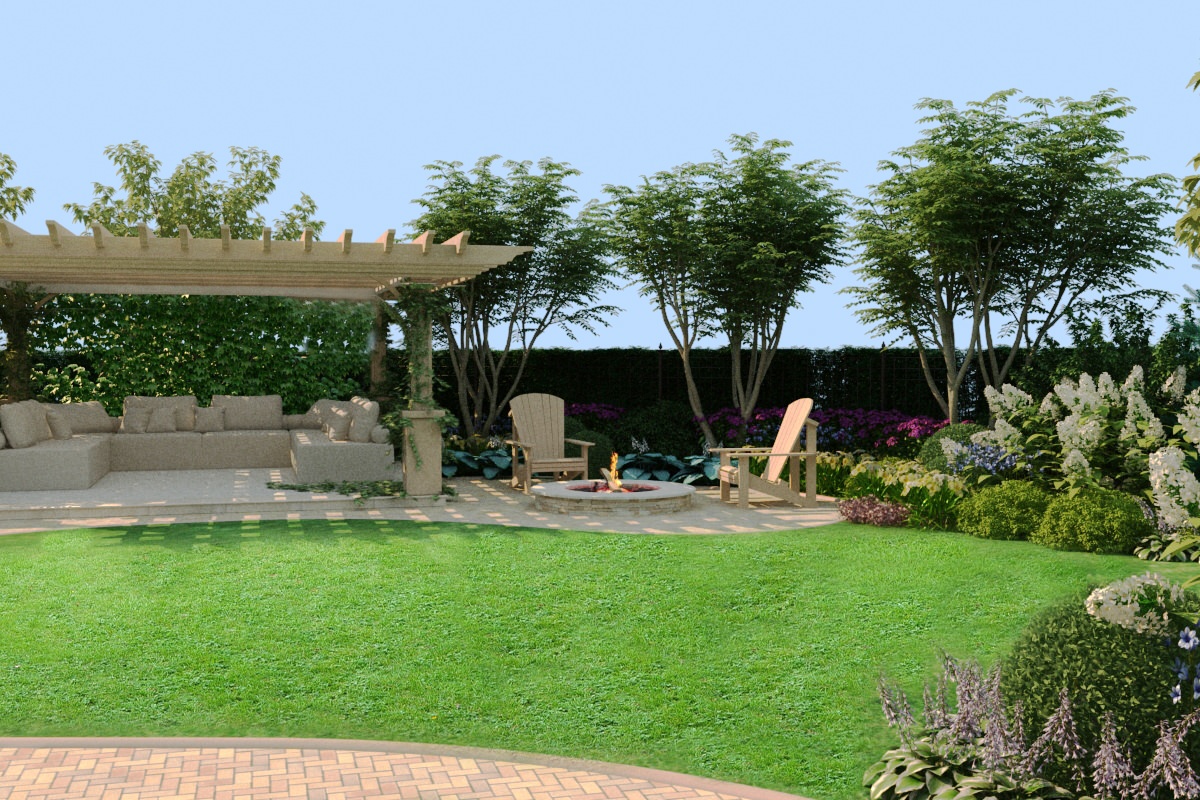 Обложка проекта: 3D визуализация участка 12 соток