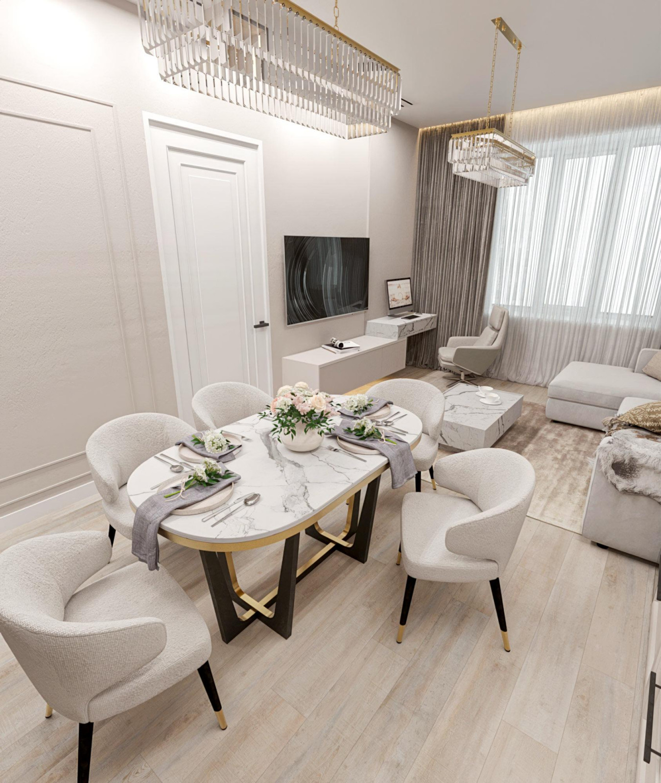 Квартира площадью 58 м2