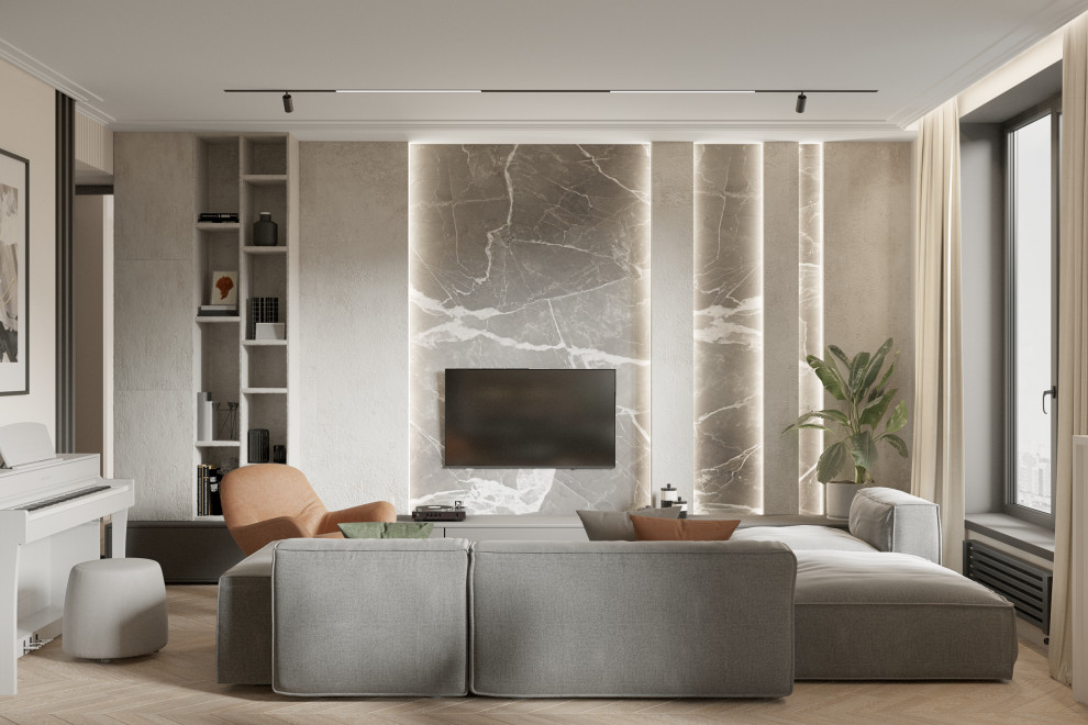 Современная кухня-гостиная