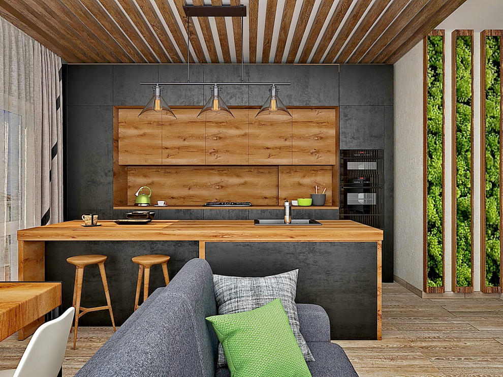 Обложка проекта: Кухня-гостиная в стиле лофт.