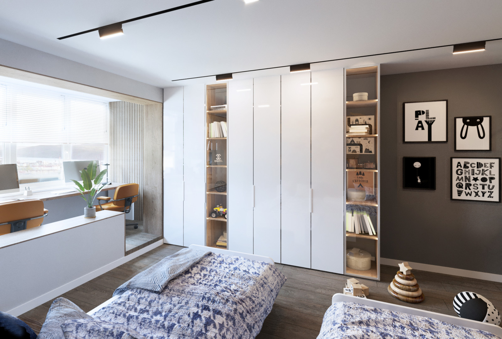 Дизайн проект детской комнаты, Мурманск