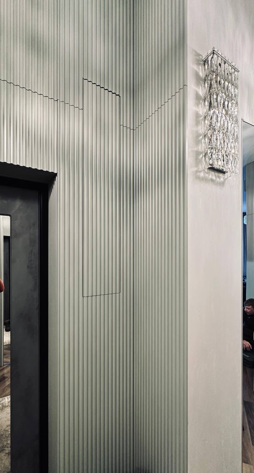 Стеновые панели из МДФ эмаль в прихожей