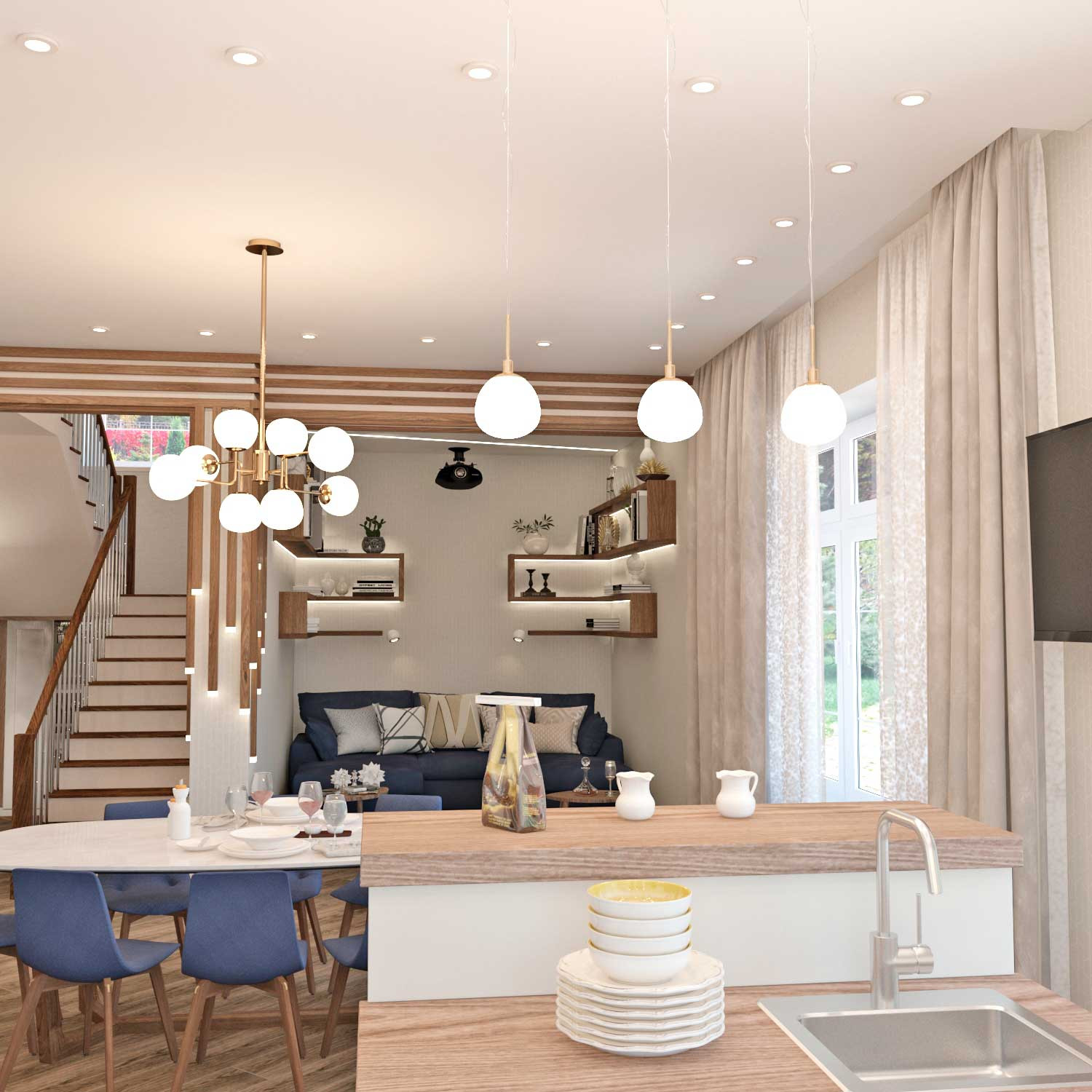 Дом в современном стиле (сканди+современный)