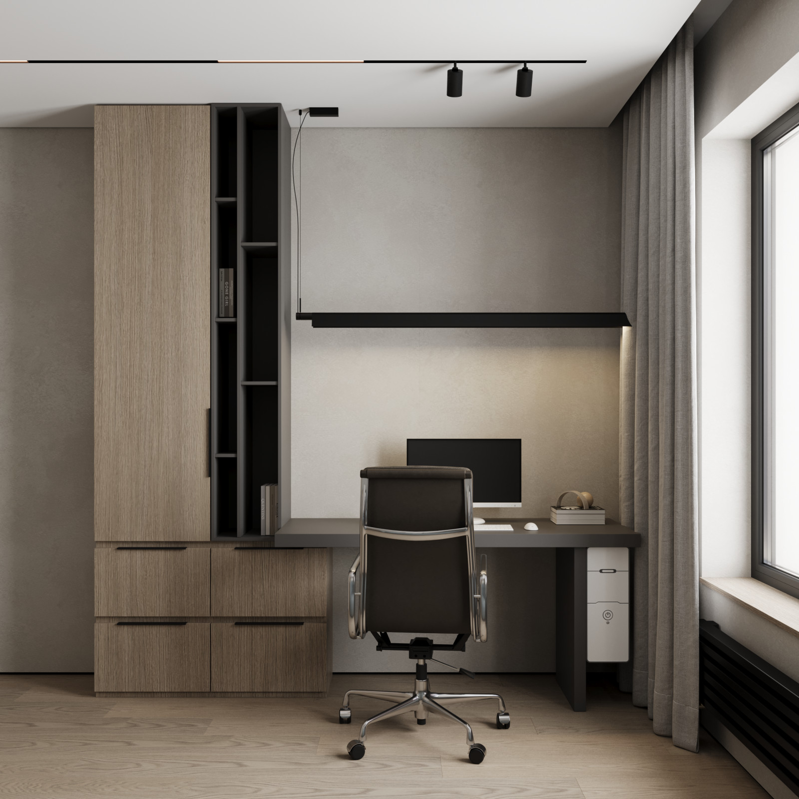 Интерьер квартиры с панорамными окнами