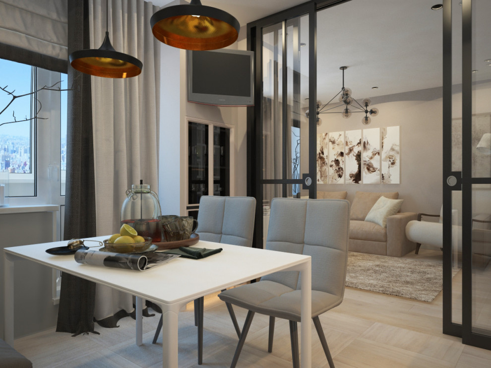 Дизайн проект однокомнатной квартиры 42 кв.м