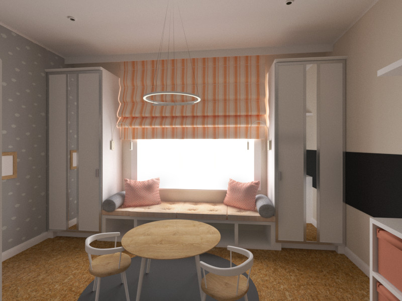 Дизайн 3-х комнатной квартиры в современном стиле для семьи с двумя детьми.