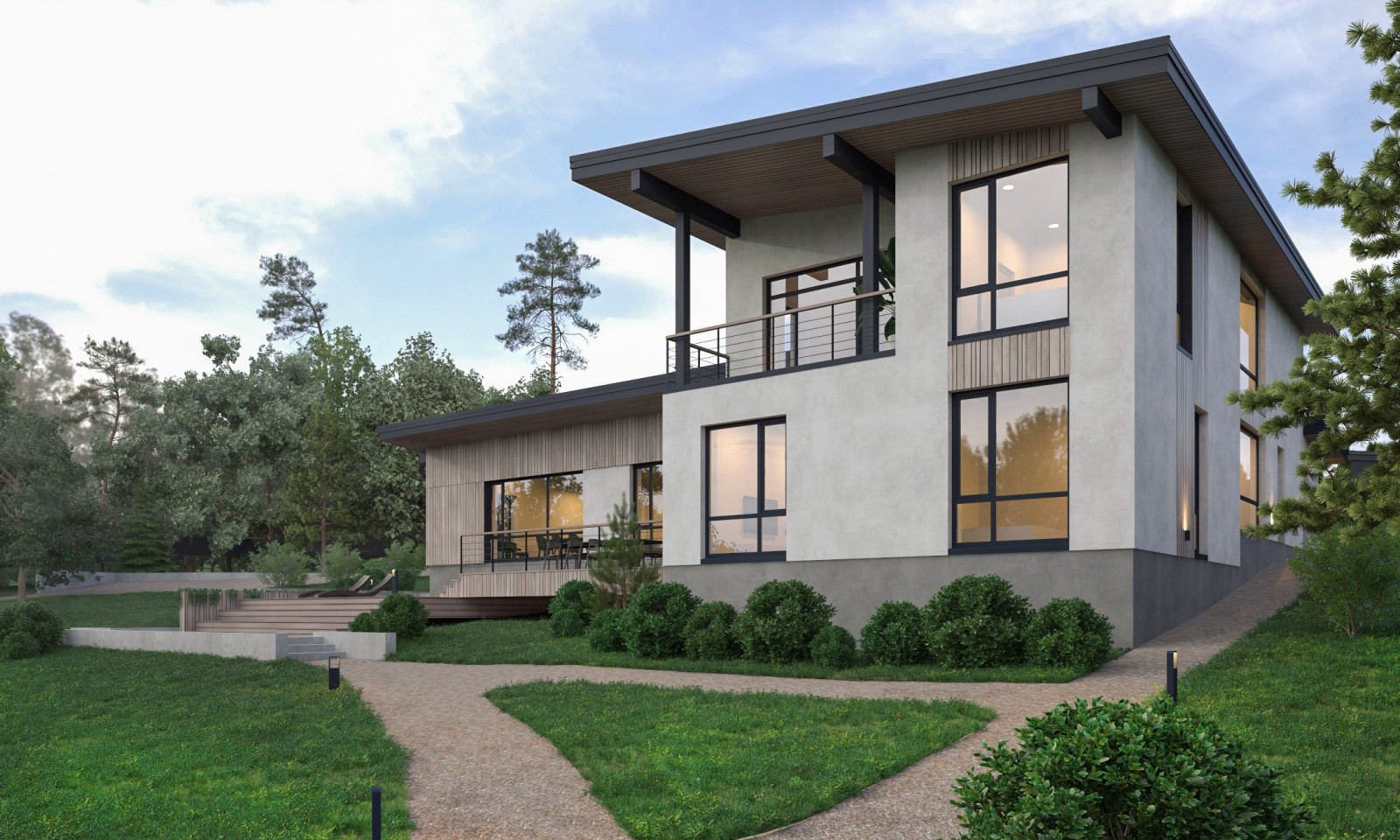 Коттедж на склоне