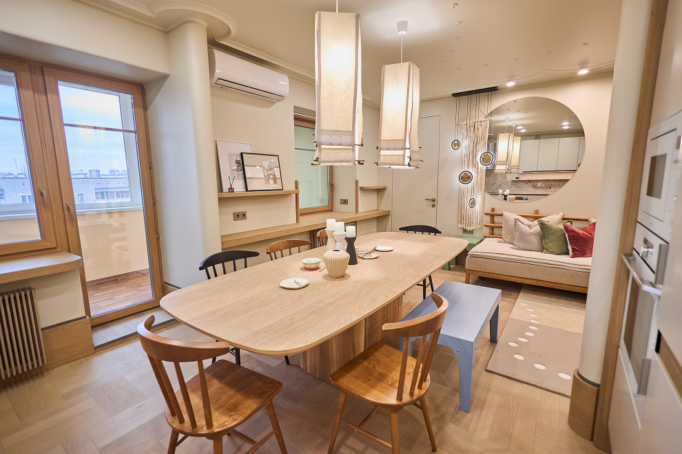 Кухня-столовая с завитком гюль