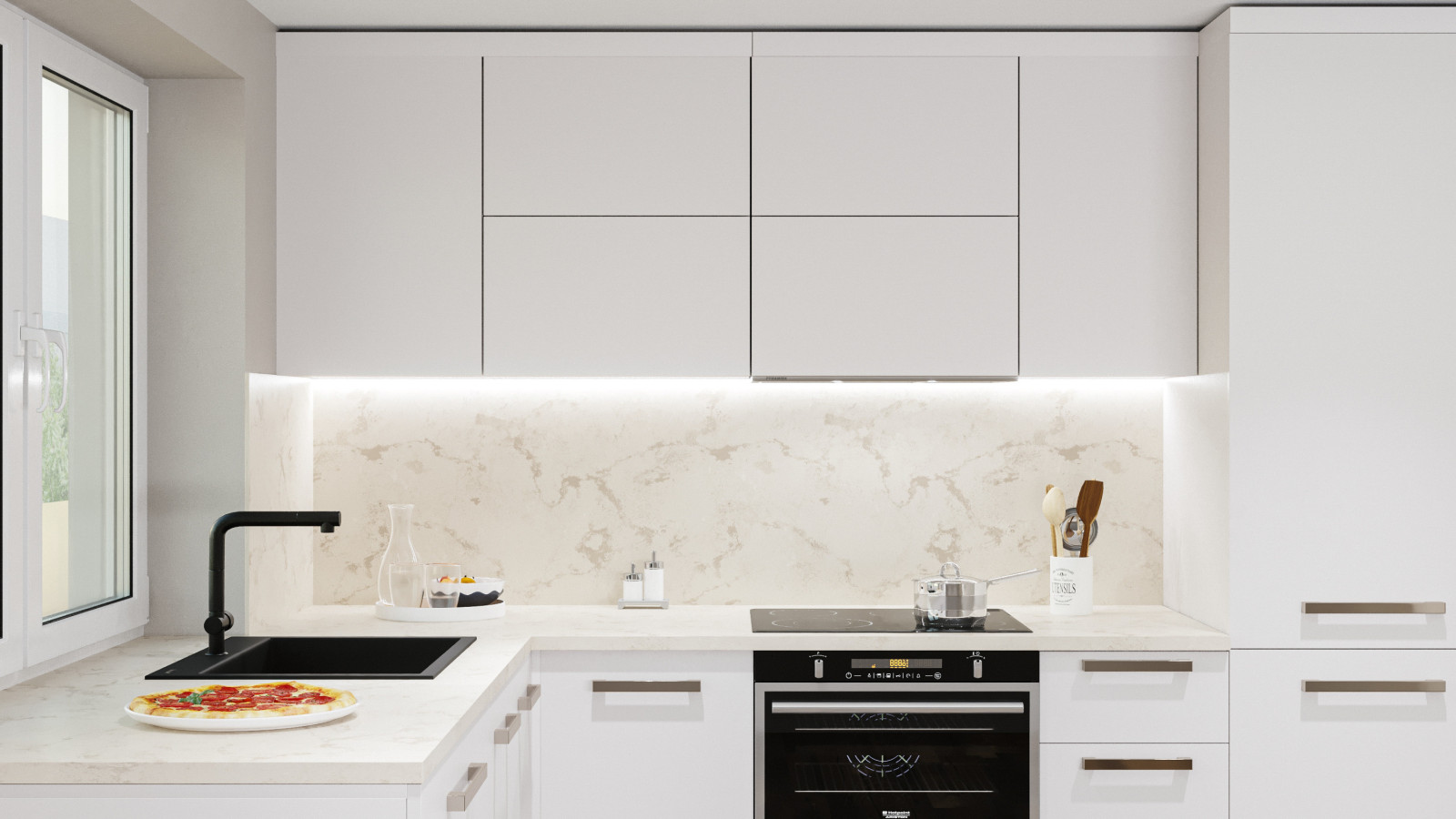 Обложка проекта: Современная кухня для квартиры за городом