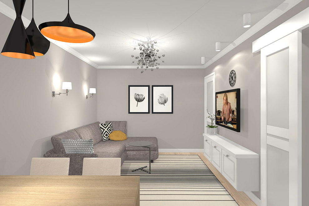 Дизайн-проект с перепланировкой в трехкомнатной квартире в панельном доме