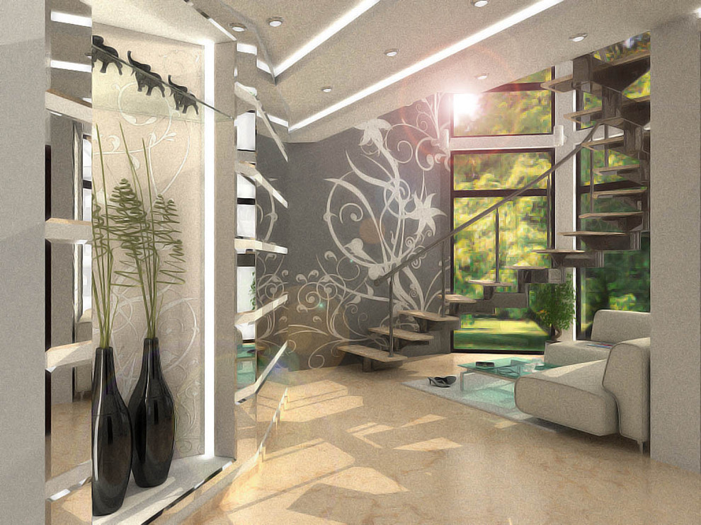 Двухэтажный дом минимализм