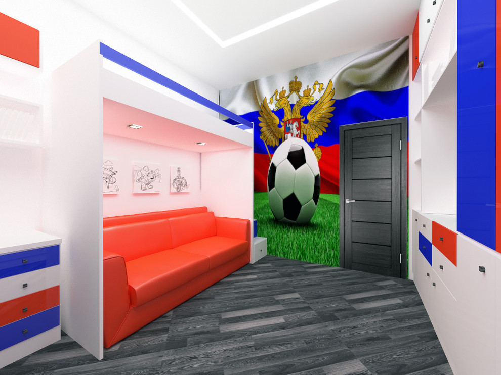 Детская комната мальчика с футбольной тематикой