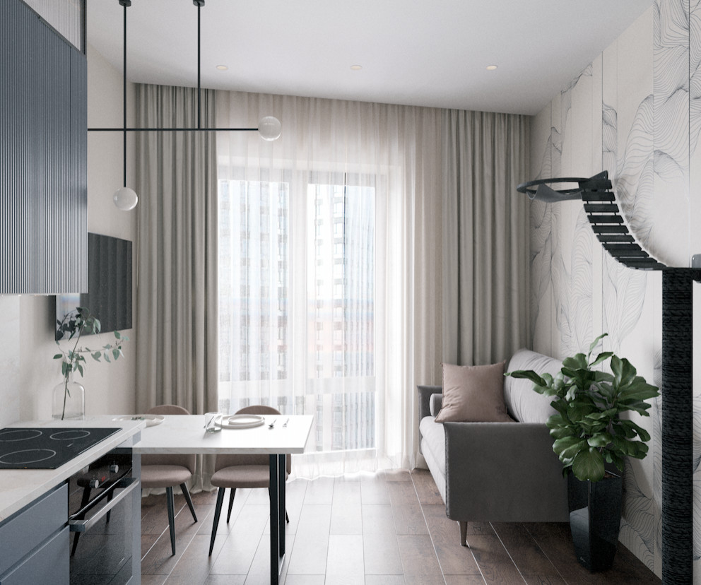 Квартира для девушки 32м2 в ЖК Wellton Towers