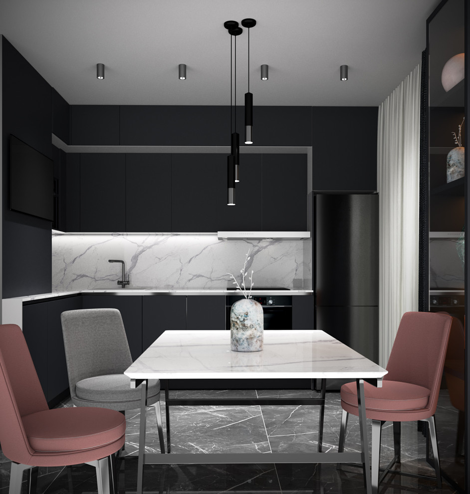 Дизайн интерьера кухни площадью 9,8м2