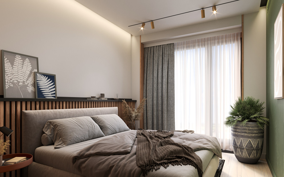 Квартира с зелеными акцентами