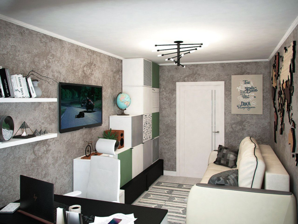 Детская с рабочей зоной у окна