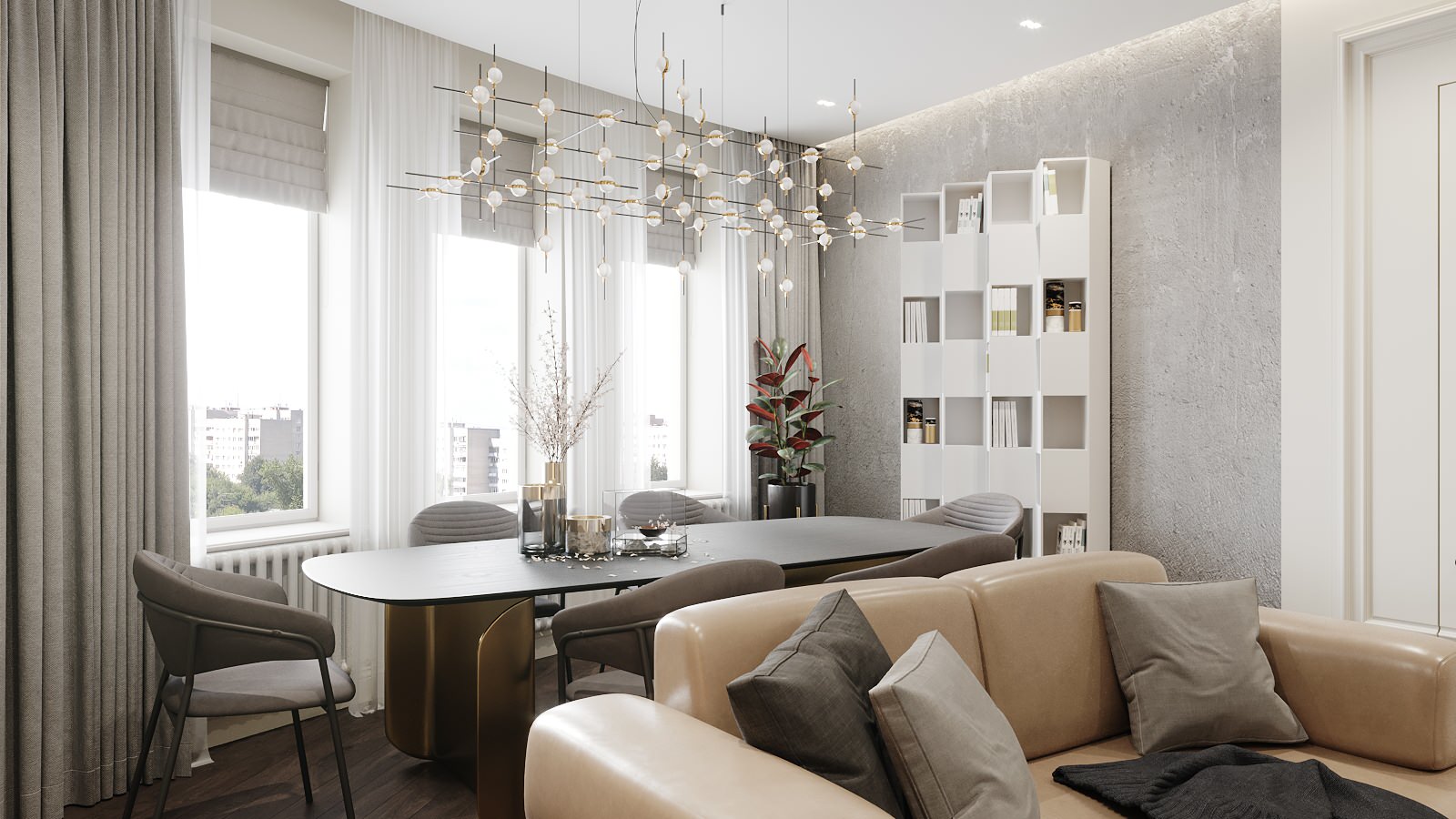 Гостиная-студия в современном стиле