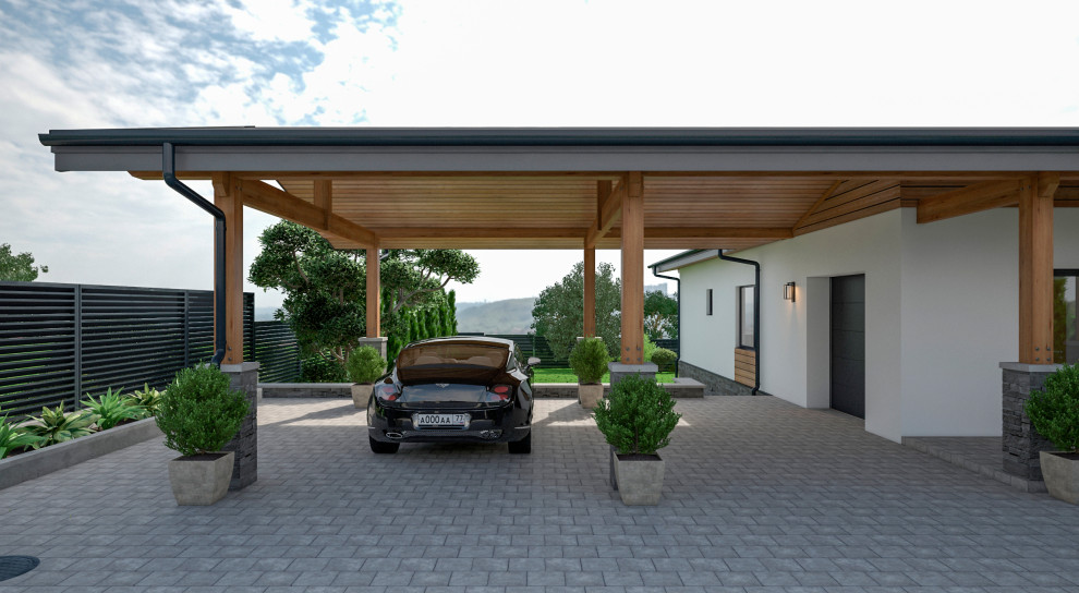 Одноэтажный дом 200 кв.м на склоне