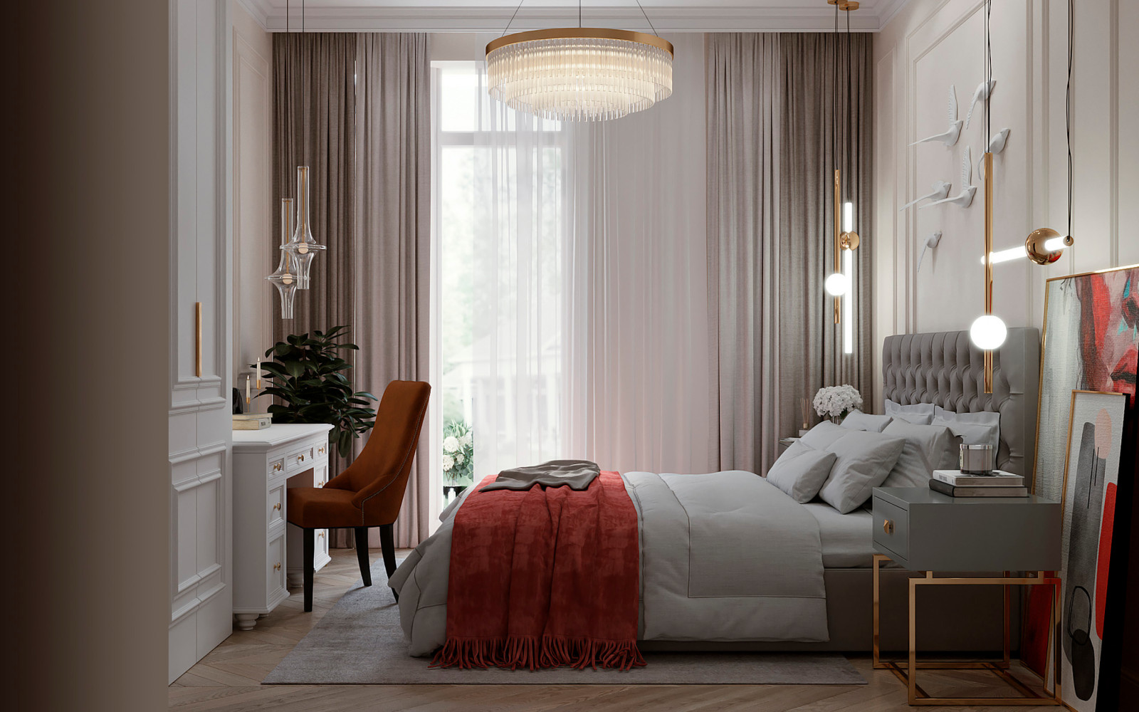 Двухкомнатная квартира в современной классике