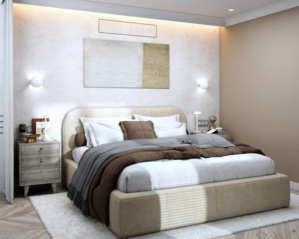 Спальня с кабинетом Интересная геометрия