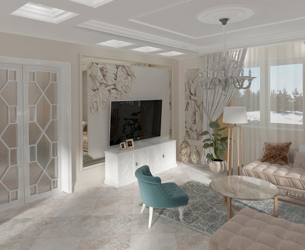 Кухня-гостиная в частном коттедже