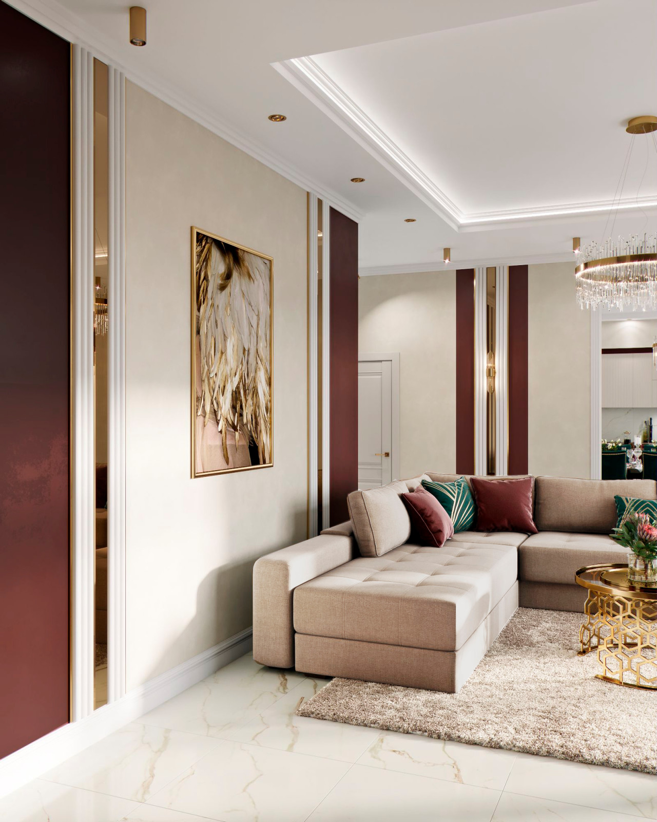 гостиная в современном стиле (загородный дом)