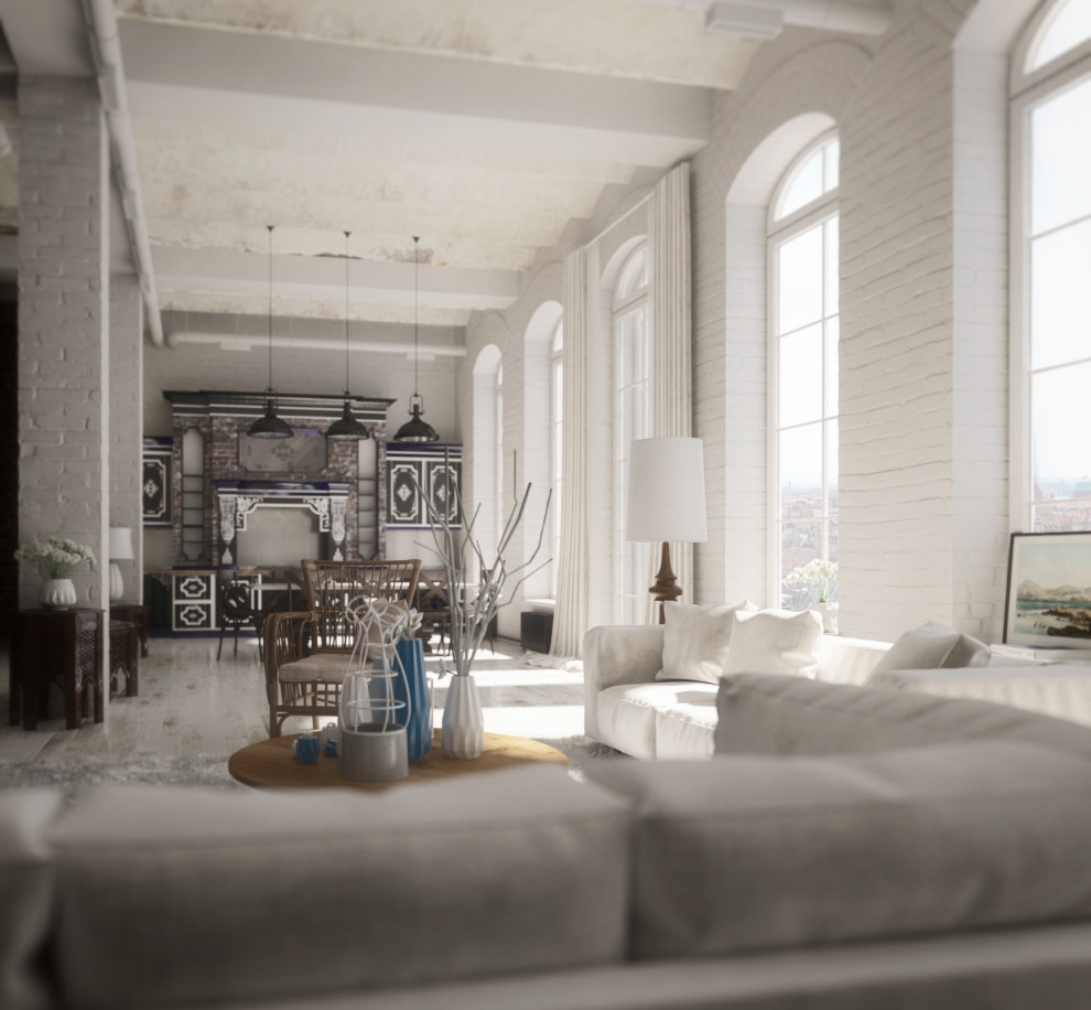 Лофт интерьер апартаментов в Казани.