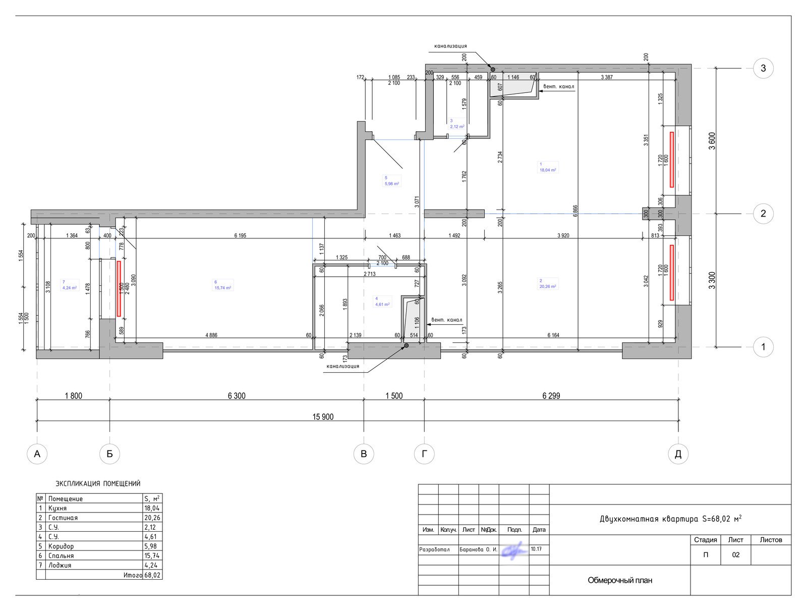 Проект 2-х комнатной квартиры для семьи из 3-х человек (проект в разработке)