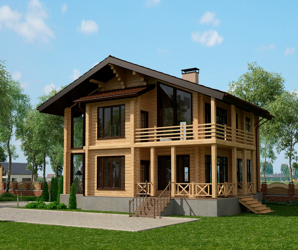 Обложка проекта: Загородный дом из клееного бруса