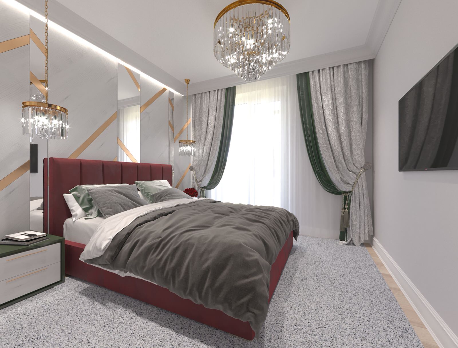 Дизайн-проект  интерьера трехкомнатной квартиры в стиле НЕОклассика