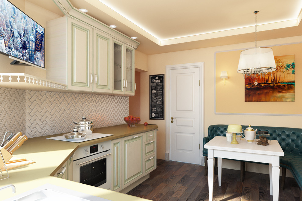 Дизайн-проект 3-комнатной квартиры. Кухня. Земля